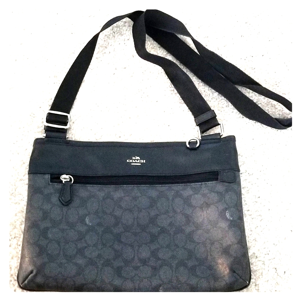 Coach Signature black crossbody purse